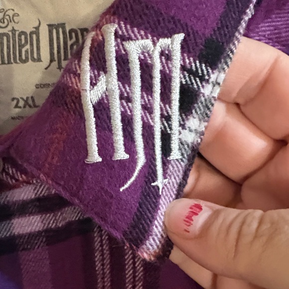 Cakeworthy! Disney Haunted Mansion Purple Checkered Shirt - Picture 3 of 5